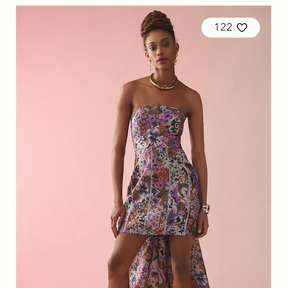 Anthropogie  Geisha strapless train dress